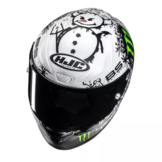 Hjc Rpha 1 V2 Carbon Snow Diablo Мотошлем Белый