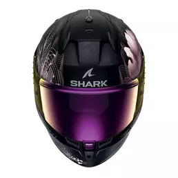 Shark D-skwal 3 Mayfer Mat Мотошлем Purple Gold Золотистый