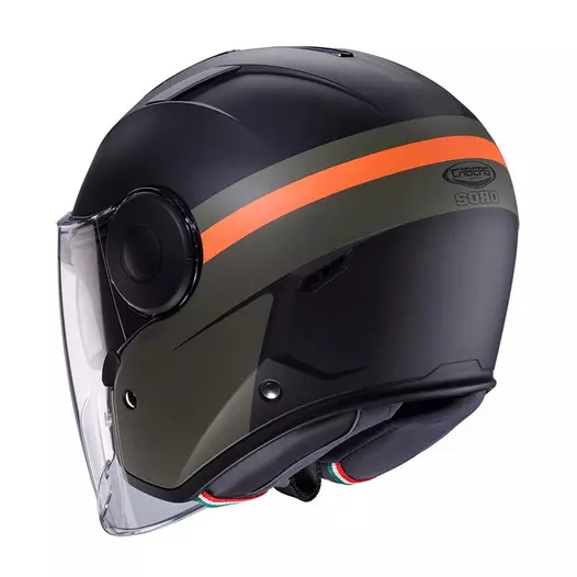 Caberg Soho Zephyr Мотошлем Black Green Orange Зеленый