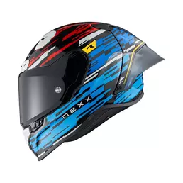 Nexx X.r3r Glitch Racer Мотошлем Blue Red Синий (размер: m)
