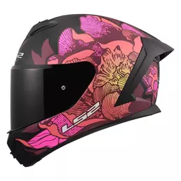 Ls2 Ff820 Rapid 3 Poppies 2 Мотошлем Black Pink Matt Черный