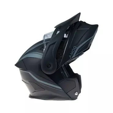 Amoq Ballast Мотошлем Black Grey Черный