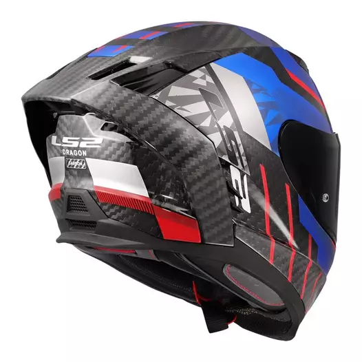 Ls2 Ff807 Dragon Carbon Trax Мотошлем Blue Синий