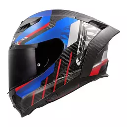 Ls2 Ff807 Dragon Carbon Trax Мотошлем Blue Синий