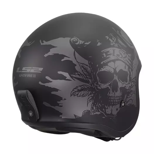 Ls2 Of599 Spitfire 2 Willy Мотошлем Black Grey Matt Черный