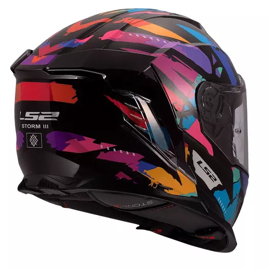Ls2 Ff818 Storm 3 Kaos Мотошлем Purple Blue Фиолетовый