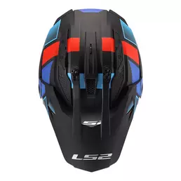 Ls2 Mx702 Pioneer 2 Block Мотошлем Red Blue Matt Синий