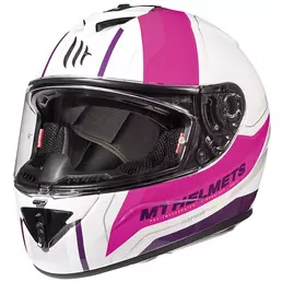 Mt Мотошлемs Rapide Duel H9 White Pink Розовый