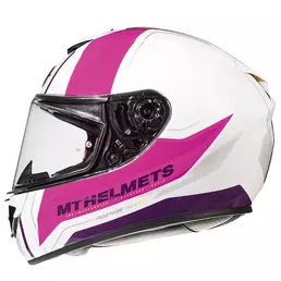 Mt Мотошлемs Rapide Duel H9 White Pink Розовый
