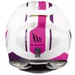 Mt Мотошлемs Rapide Duel H9 White Pink Розовый
