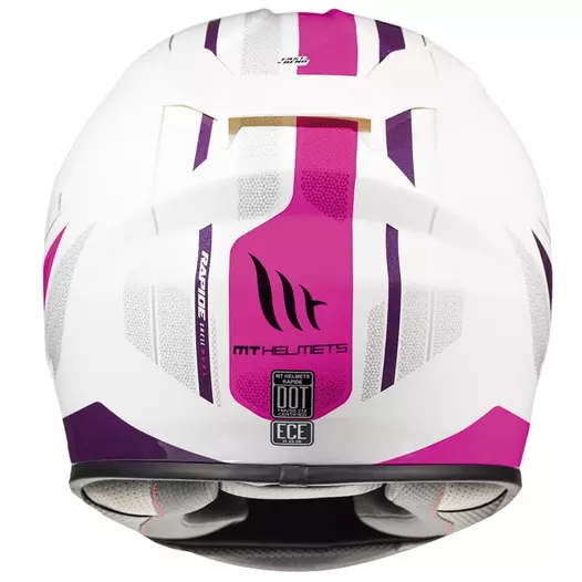 Mt Мотошлемs Rapide Duel H9 White Pink Розовый