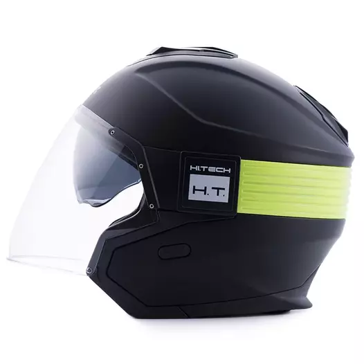 Blauer Hacker Мотошлем Black Yellow Черный