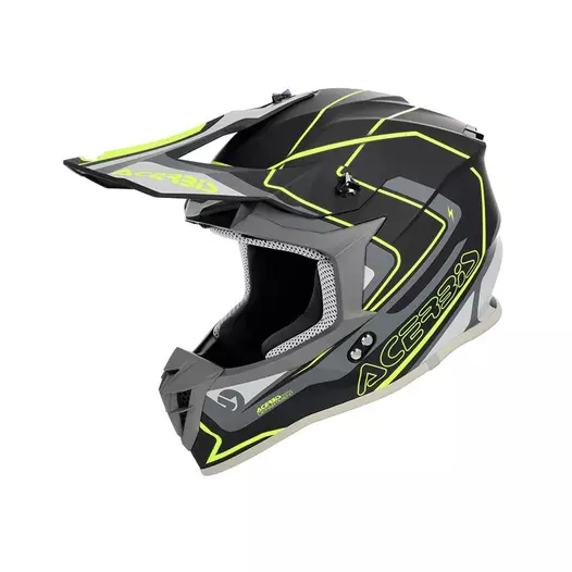 Acerbis Linear 2206 Мотошлем Black Yellow Fluo Черный (размер: xs)