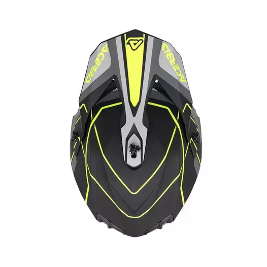 Acerbis Linear 2206 Мотошлем Black Yellow Fluo Черный