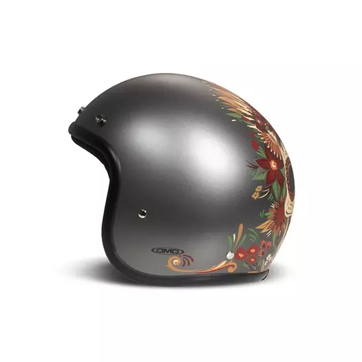 Dmd Jet Retro Skull Мотошлем Черный