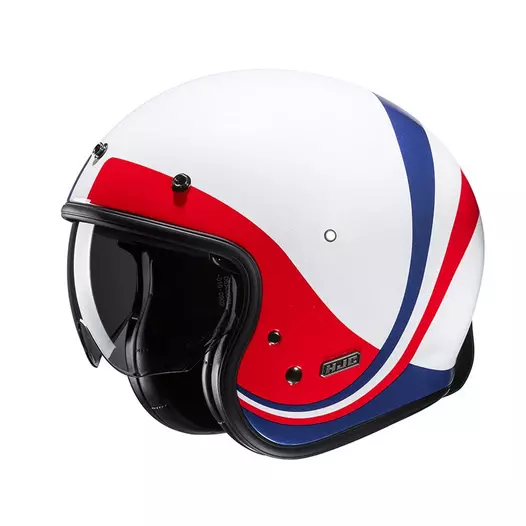 Hjc V31 Emgo Мотошлем White Blue Red Белый (размер: xs)