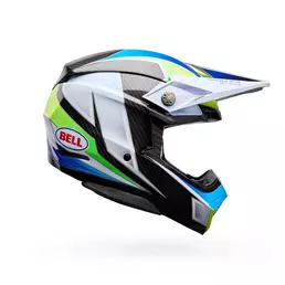 Bell Moto-10 Spherical Grid Мотошлем White Blue Синий