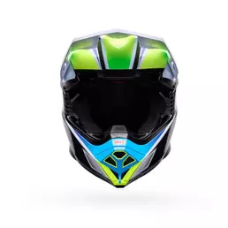 Bell Moto-10 Spherical Grid Мотошлем White Blue Синий