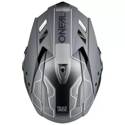 O Neal Sierra Rs Echo Мотошлем Black Grey Серый