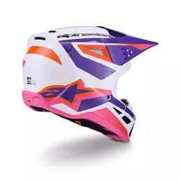 Alpinestars Sm3 Heat Мотошлем White Purple Фиолетовый