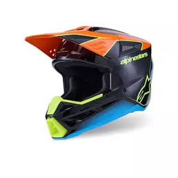 Alpinestars Sm3 Fray Мотошлем Black Orange Yellow Оранжевый