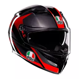 Agv K3 E2206 Striga Мотошлем Matt Black Grey Red Черный