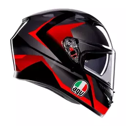 Agv K3 E2206 Striga Мотошлем Matt Black Grey Red Черный