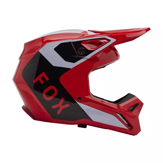 Fox V1 Lean Мотошлем Red Fluo Красный