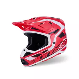 Alpinestars Sm7 2206 Deed Мотошлем Red Black White Красный