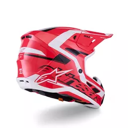 Alpinestars Sm7 2206 Deed Мотошлем Red Black White Красный