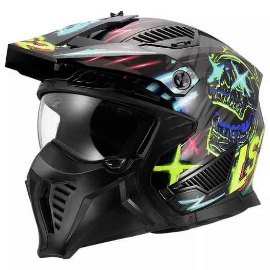 Ls2 Of606 Drifter Rayz Мотошлем Black Blue Черный (размер: xs)