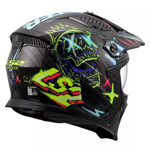 Ls2 Of606 Drifter Rayz Мотошлем Black Blue Черный