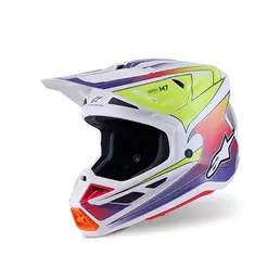 Casco Alpinestars Sm7 Fuse White Yellow Purple Белый (размер: s)