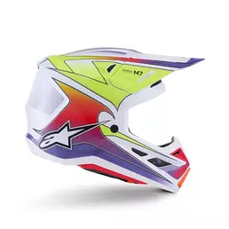 Casco Alpinestars Sm7 Fuse White Yellow Purple Белый