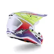 Casco Alpinestars Sm7 Fuse White Yellow Purple Белый
