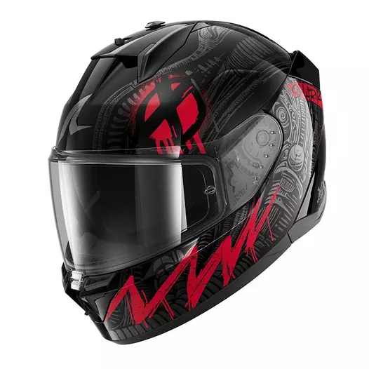 Shark D-skwal 3 Shiever Мотошлем Anthracite Red Красный (размер: xs)