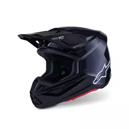Alpinestars Sm7 2206 Solid Мотошлем Black Glossy Черный
