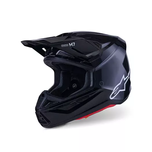 Alpinestars Sm7 2206 Solid Мотошлем Black Glossy Черный (размер: xs)