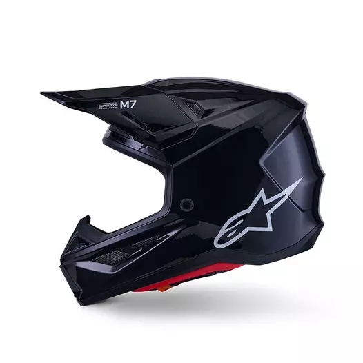 Alpinestars Sm7 2206 Solid Мотошлем Black Glossy Черный