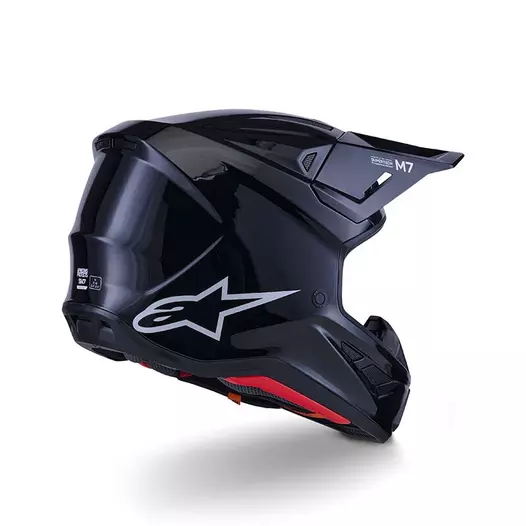 Alpinestars Sm7 2206 Solid Мотошлем Black Glossy Черный
