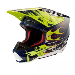 Alpinestars Sm5 2206 Rash Мотошлем Yellow Blue Желтый (размер: s)
