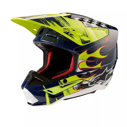 Alpinestars Sm5 2206 Rash Мотошлем Yellow Blue Желтый (размер: s)