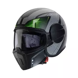 Caberg Jet Ghost X Vyrus Мотошлем Black Green Matt Зеленый
