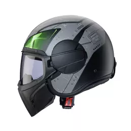 Caberg Jet Ghost X Vyrus Мотошлем Black Green Matt Зеленый