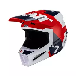 Leatt 2.5 2023 Мотошлем White Red Blue Белый (размер: xl)