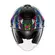 Shark Rs Jet Carbon Shaytan Мотошлем Green Purple Черный