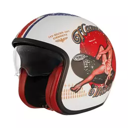 Premier Vintage Pin Up 8 Bm 22.06 Мотошлем Серый (размер: xs)