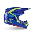 Alpinestars Sm7 2206 Deed Мотошлем Blue Yellow Синий