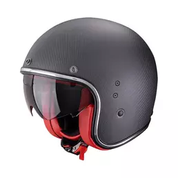 Scorpion Belfast Evo Carbon Мотошлем Black Matt Red Черный