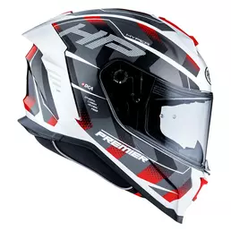 Premier Hyper 22.06 Мотошлем Hp 2 White Red Black Белый